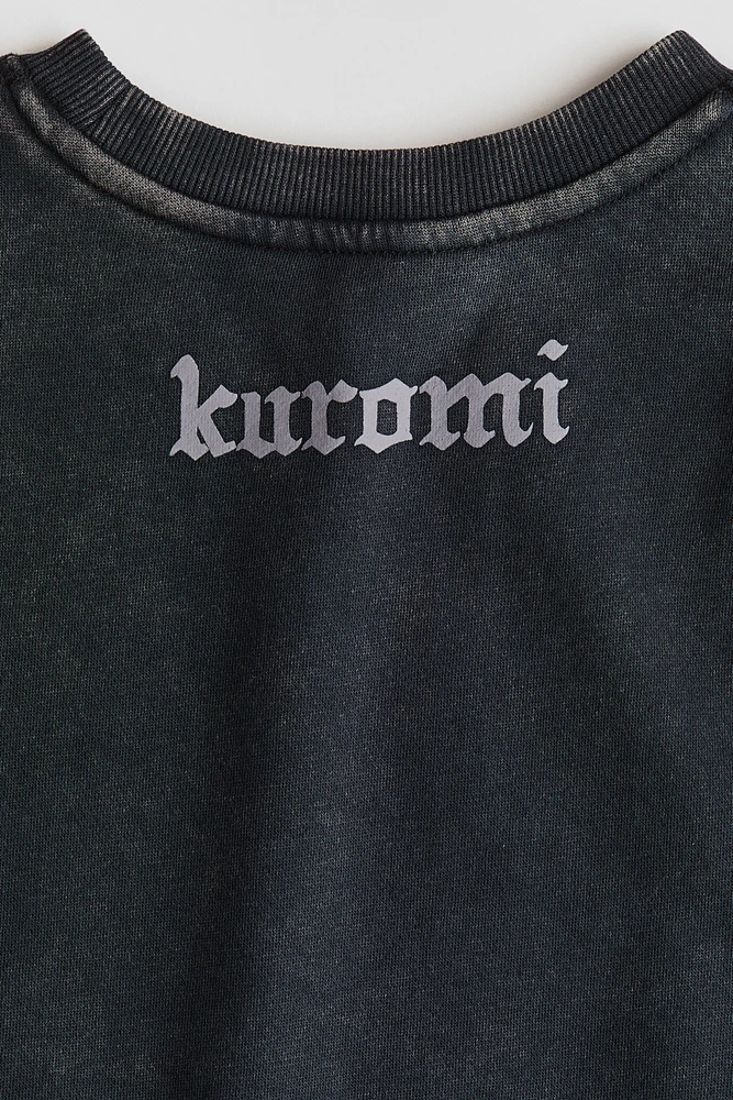 Sweatshirt with Printed Motif