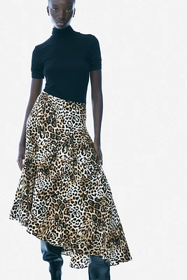 Asymmetric Midi Skirt