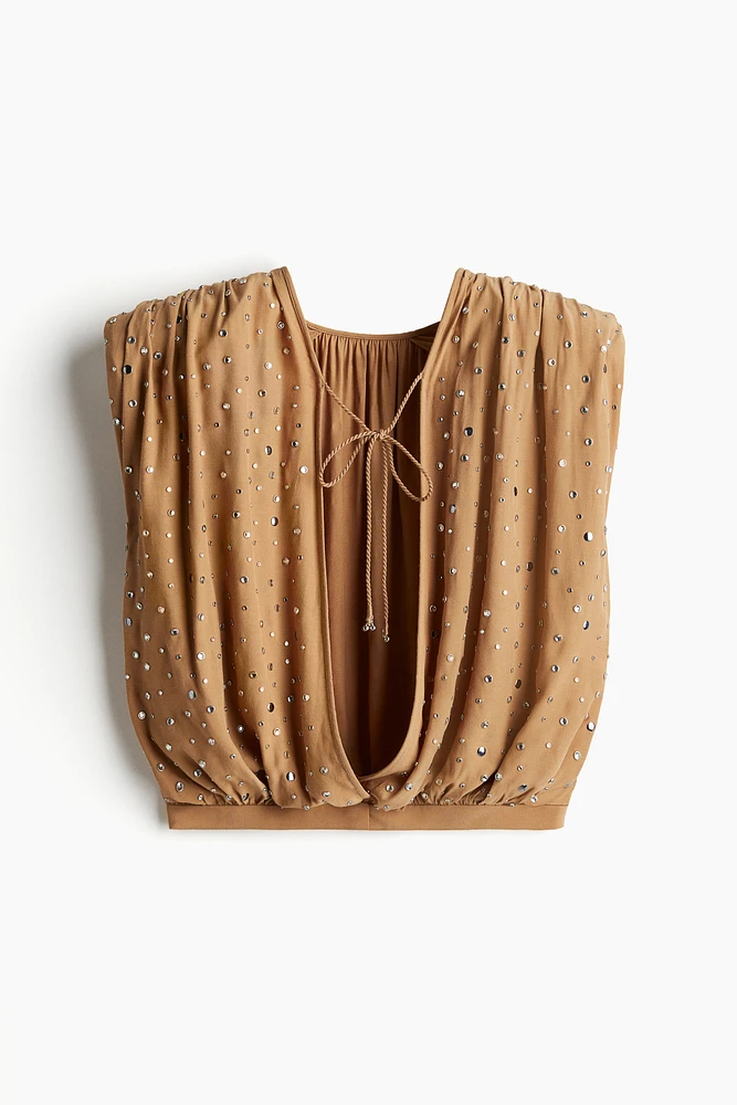 Rhinestone-Embellished Top