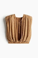 Rhinestone-Embellished Top