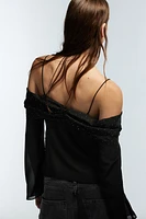 Off-the-Shoulder Chiffon Top