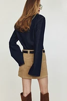 Cotton Utility Mini Skirt