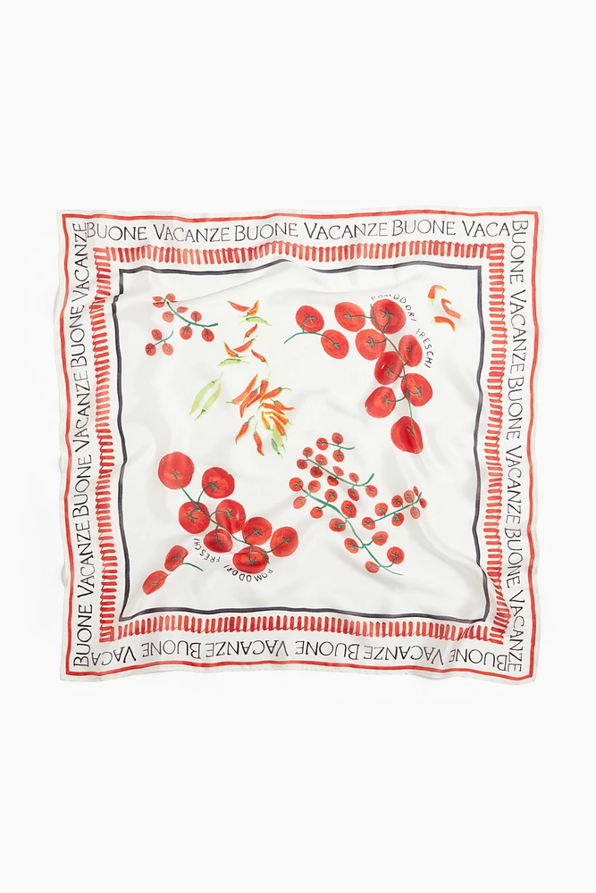 Printed Satin Scarf
