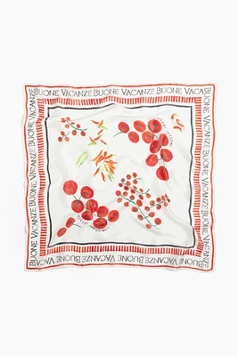 Printed Satin Scarf
