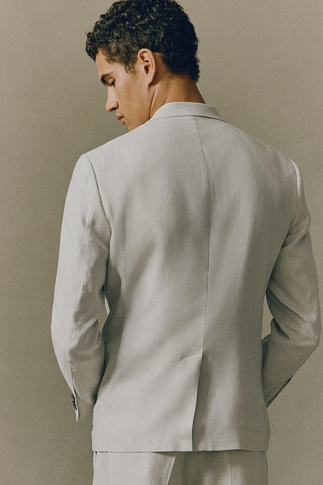 Slim Fit Linen Jacket