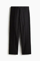 Relaxed-Fit Tailored Linen-Blend Pants