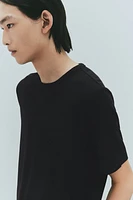 Slim-Fit Ribbed T-Shirt