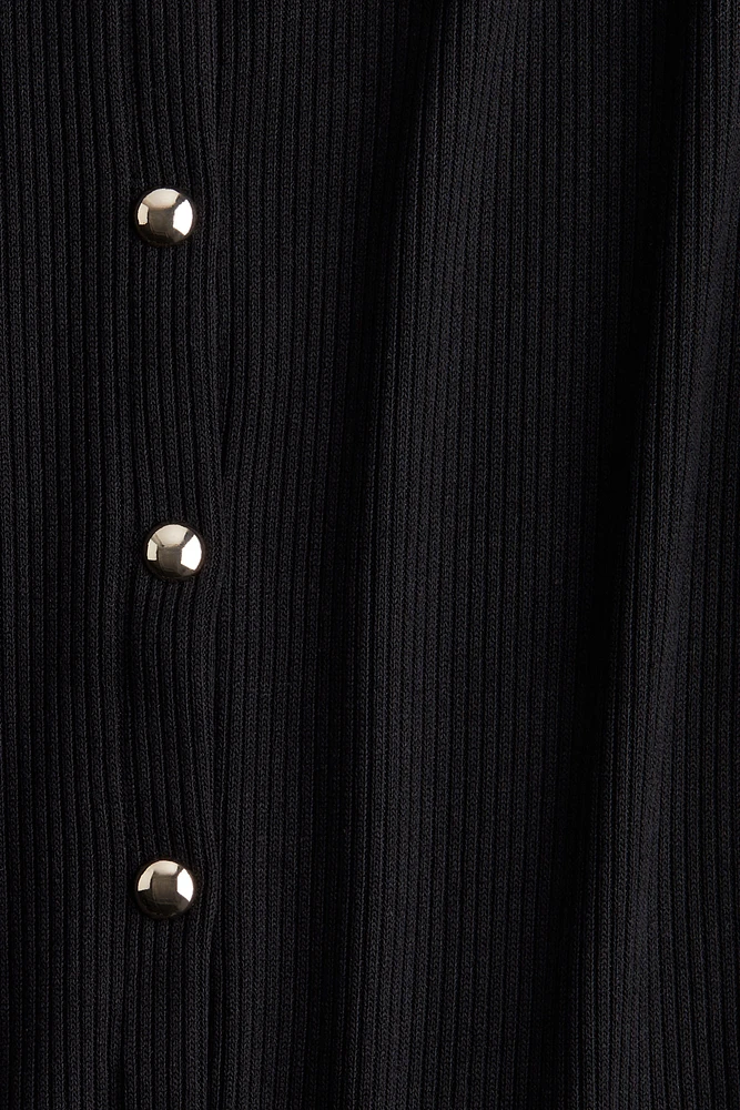 Gilet en jersey côtelé