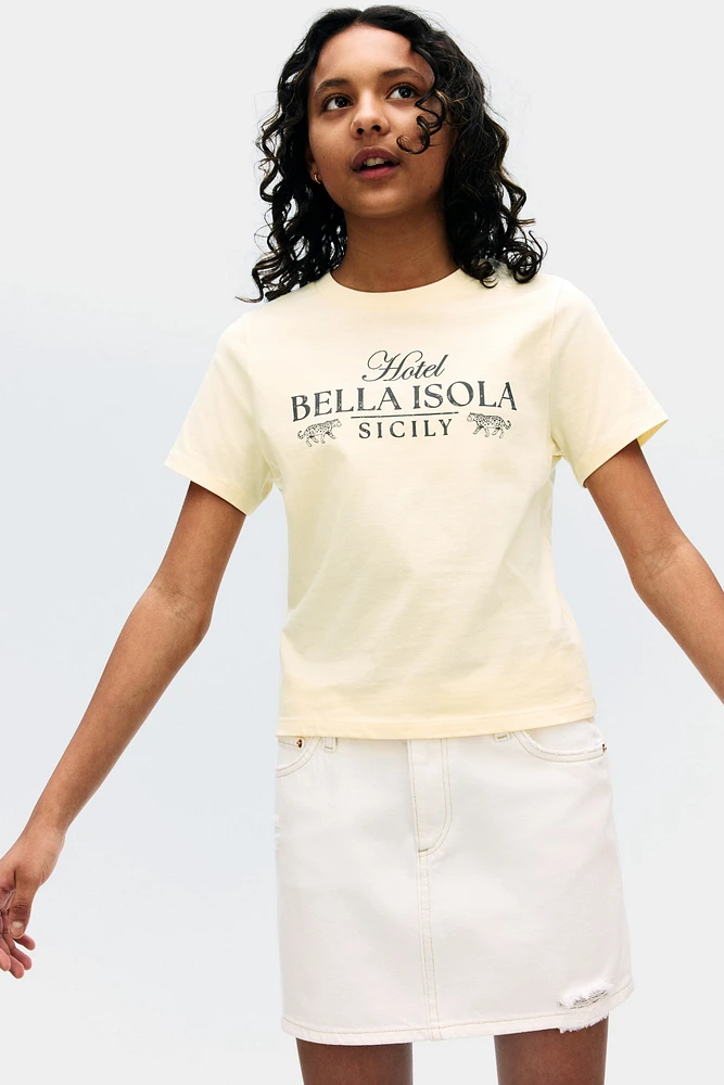 T-Shirt with Printed Motif