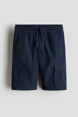 Cotton Poplin Cargo Shorts