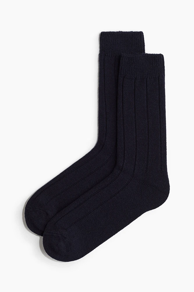 Rib-Knit Socks