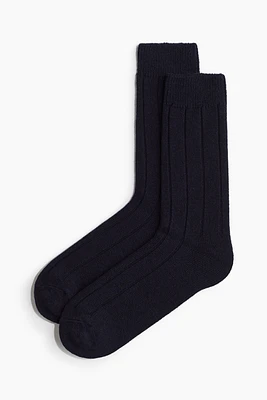 Rib-Knit Socks