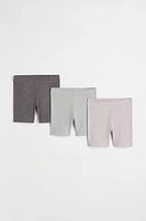 3-pack Ribbed Bike Shorts