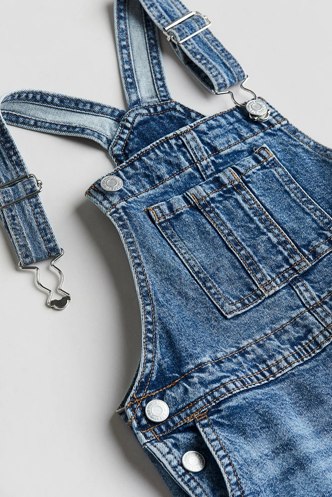 Denim Overall Shorts