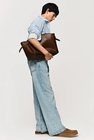 Jean droit taille basse ample