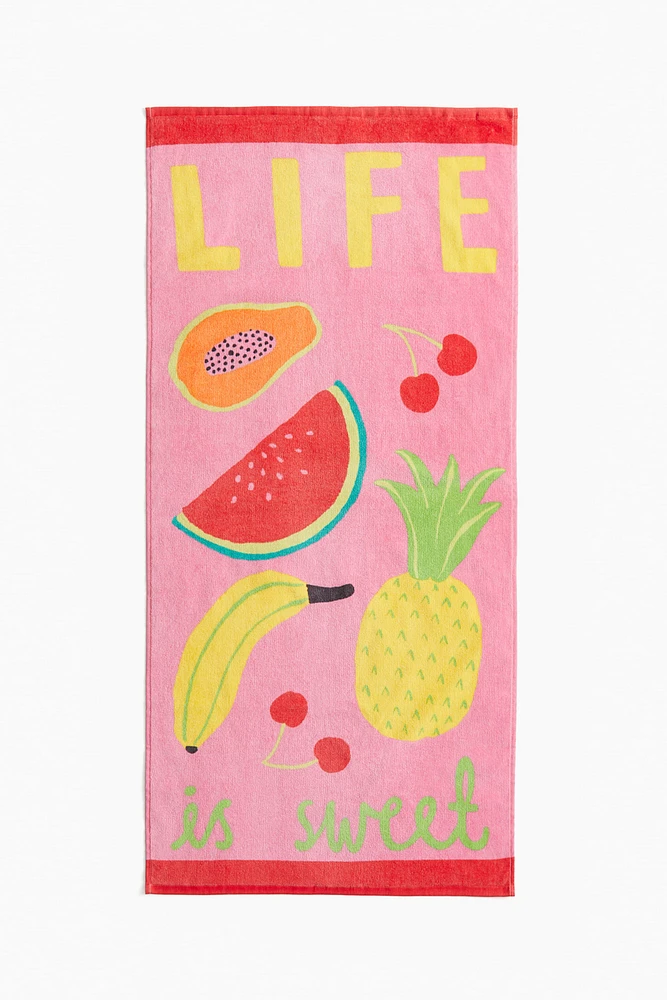 Serviette de bain à motif