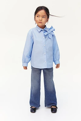 Bow-Detail Poplin Blouse