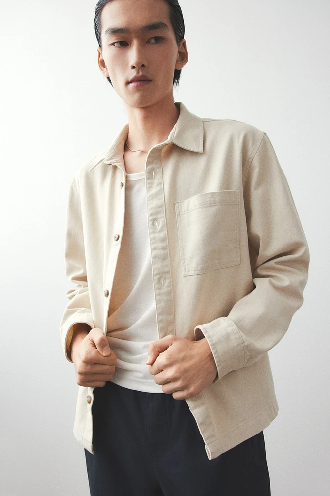 Regular Fit Cotton twill overshirt