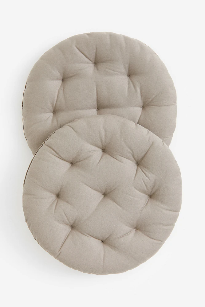 Lot de 2 coussins chaise rondes