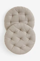 Lot de 2 coussins chaise rondes
