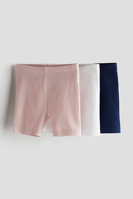 Lot de 3 shorts cycliste côtelés