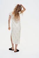 Robe maxi avec détail à nouer