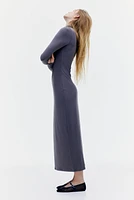 Robe maxi avec col cheminée