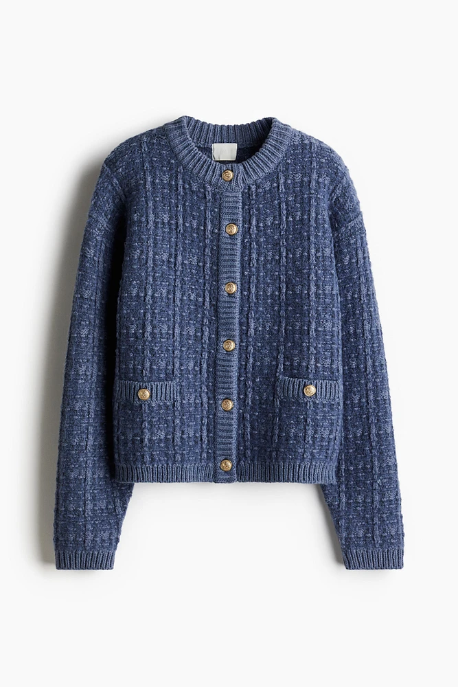 Textured-Knit Cardigan