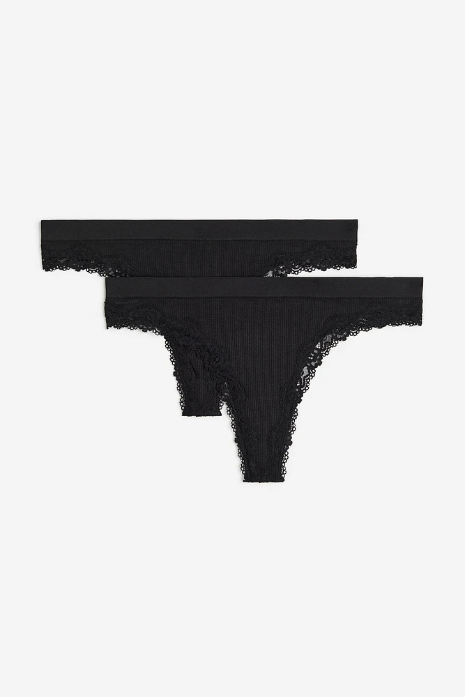 2-pack Seamless Thong Briefs