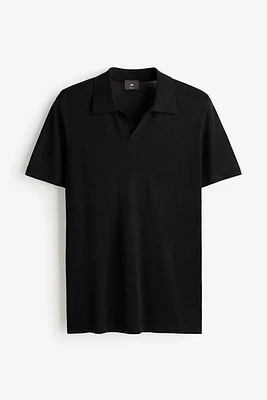 Slim Fit Glittery Polo Shirt