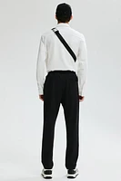 Slim-Fit Textured Pants