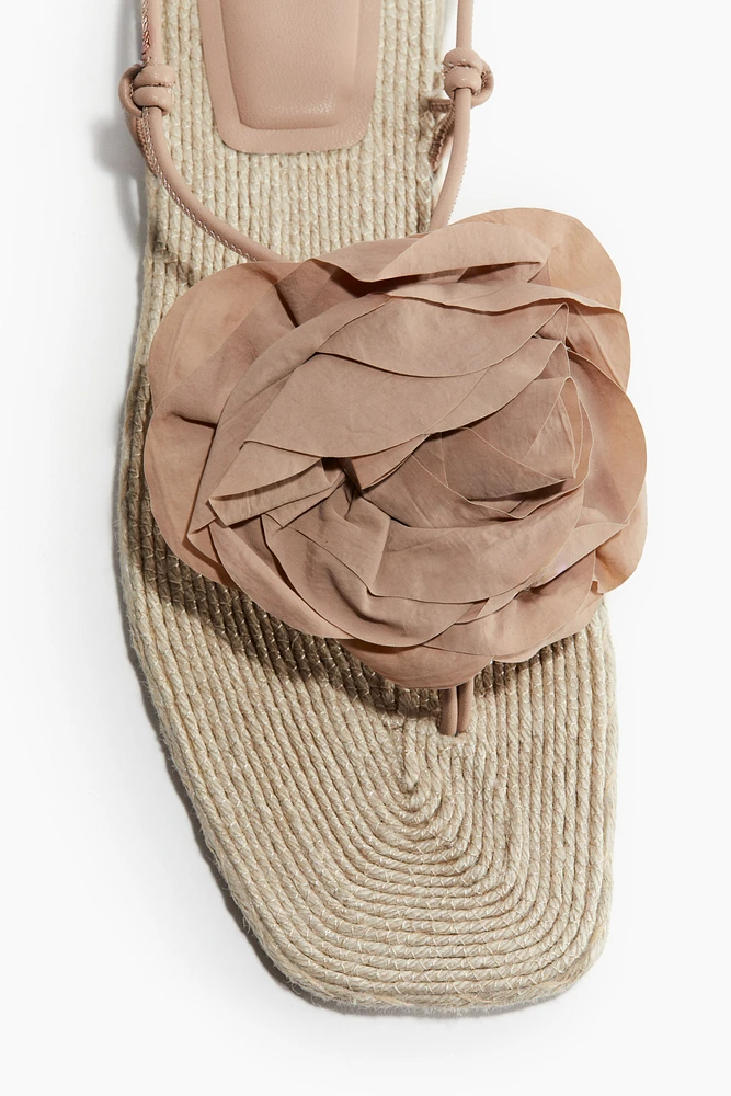 Appliquéd Espadrille Sandals