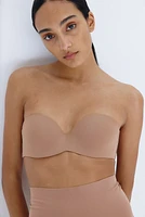 Soutien-gorge balconnet rembourré en microfibre