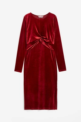 MAMA Velour Nursing Dress