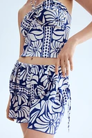 Short en jersey froissé