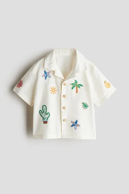Linen-Blend Resort Shirt