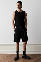 Slim Fit Pointelle Jersey Tank Top