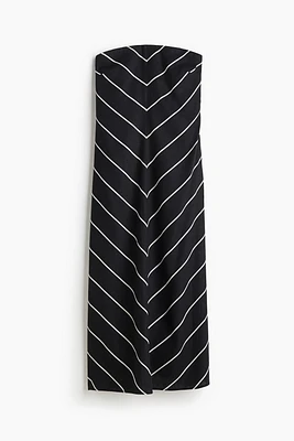 Linen-Blend Bandeau Dress