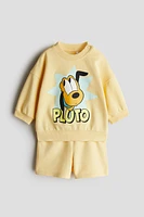 2-Piece Sweatsuit with Printed Motif