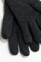 Wool-blend Knit Gloves