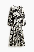Tie-belt Crêpe Dress