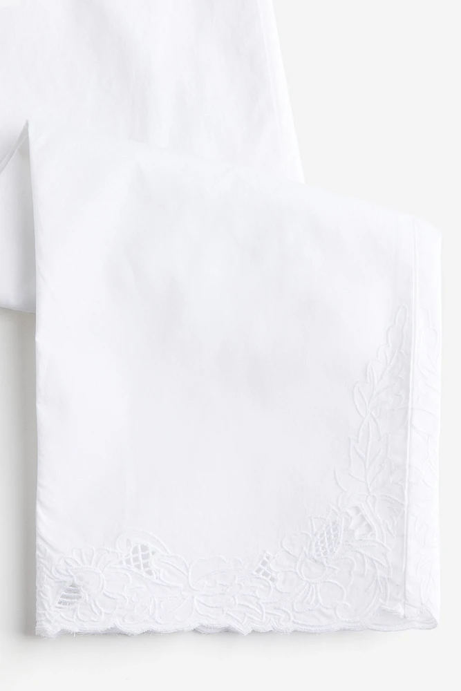 Pajamas with Eyelet Embroidery