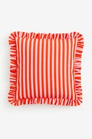 Housse de coussin à volant