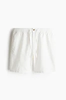 Regular Fit Linen-Blend Shorts