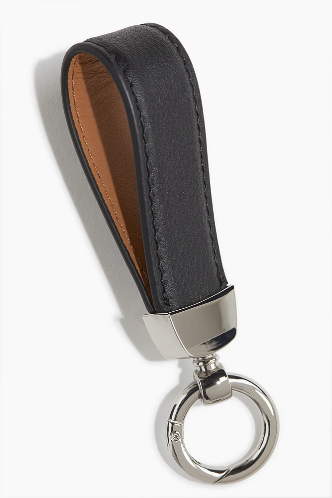 Key Ring with Leather Loop