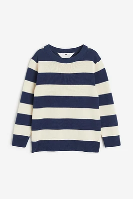 Jacquard-knit Cotton Sweater