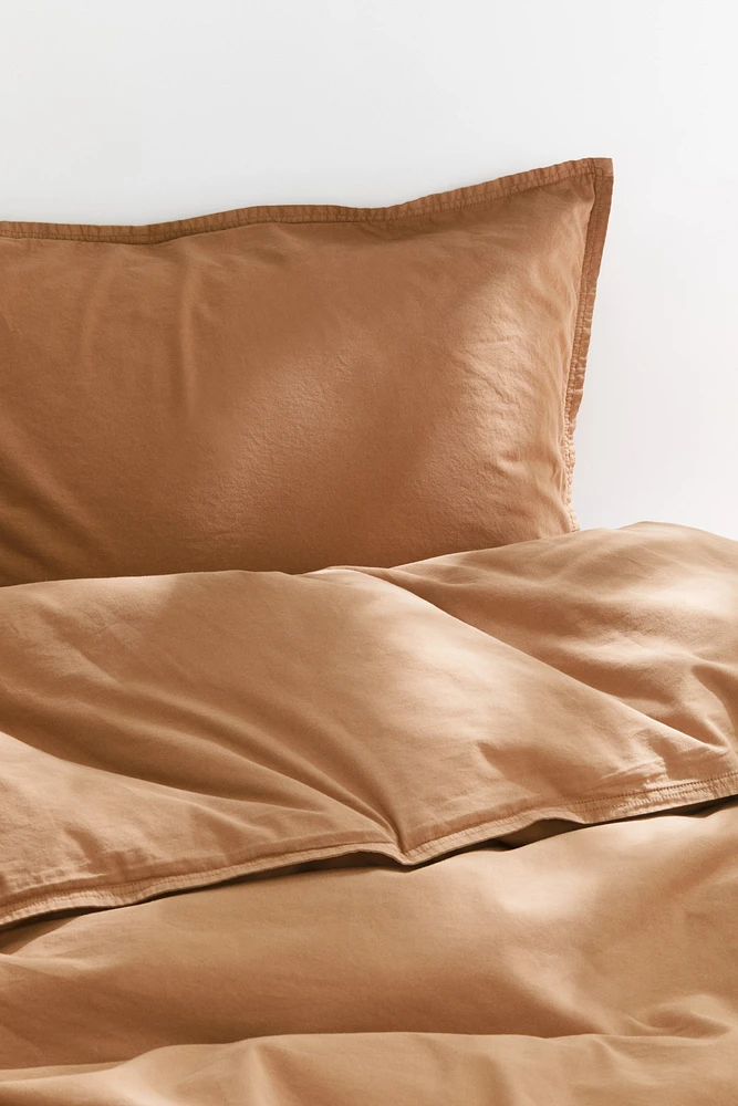 Enveloppe de couette lit simple en coton lavé
