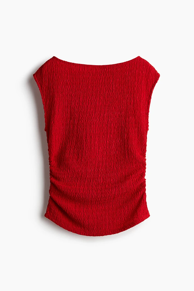 Textured jersey top