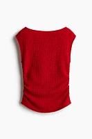Textured jersey top