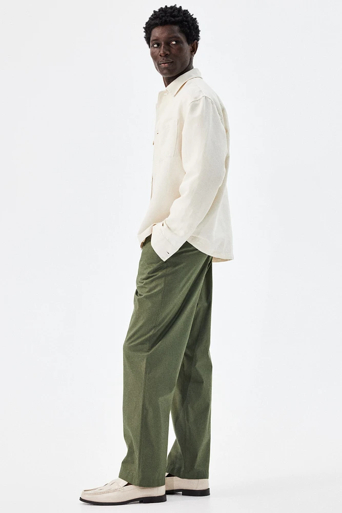 Pantalon décontracté en popeline